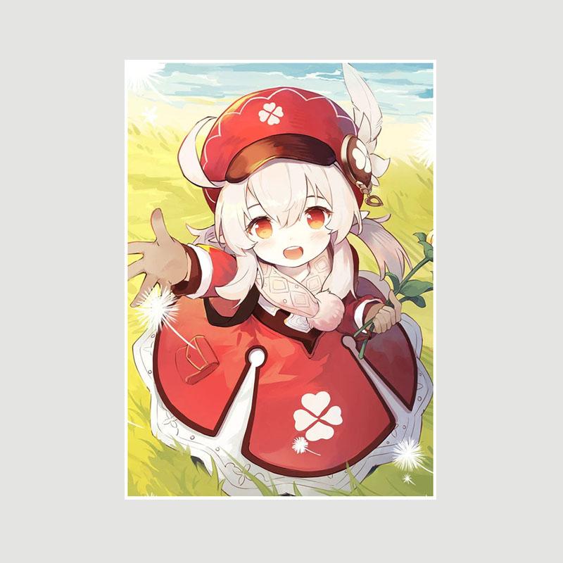 

Genshin Impact Series Posters White Paper Anime Girl Poster Mural Home Decor Study Bedroom Bar Cafe Decoration Painting Wall Art Prints 30x21cm