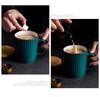 Nordic Ceramic Mug with Lid - Large Capacity Creative Tea Cup