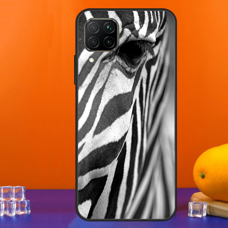 Black White Zebra Stripe For Huawei Nova 12s 12i 11i 8i 9 10 SE Y91 Y90 Y60 Y70 Y72 Y61 P20 P40 Lite P30 P60 Pro Case