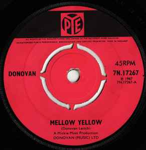 7inch Record DONOVAN Mellow Yellow Preachin Love 7N17267 Pye Records 1967 UK Pop Used