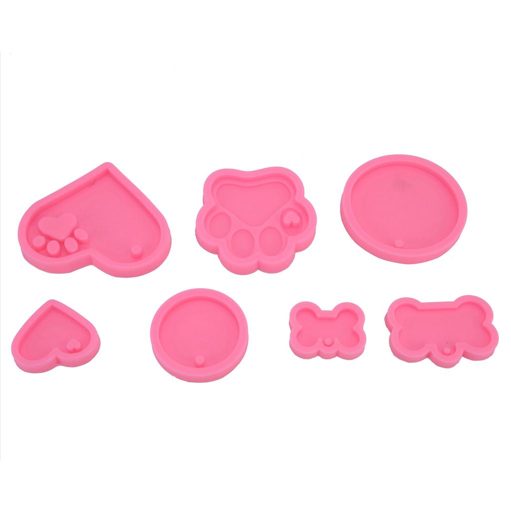7Pcs Set Silicone Chocolate Mold DIY Cute Fondant Mold Baking Tool for Bakery Kitchen