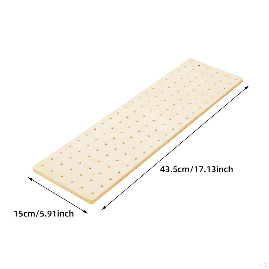 Wood Pegboard Drawer Organizer with 8Pcs Pegs Sturdy Plate Holder Kitchen Divider