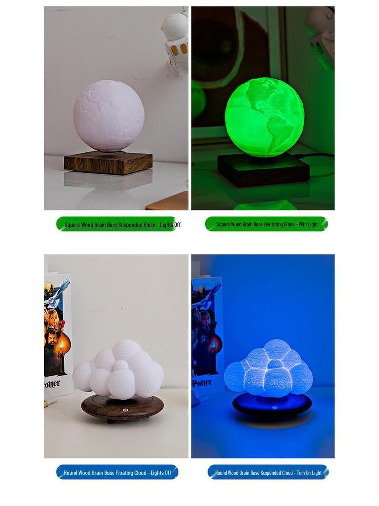 Magnetic Levitating Moon Lamp: Creative Home Ornament & Desktop Decor – Ideal Handmade Teacher's Day Gift