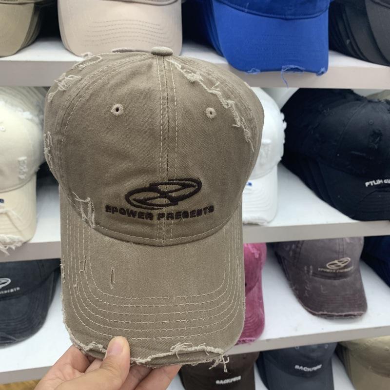 New Washed Ripped Baseball Cap Men and Women's Spring and Autumn Sun Protection Outdoor Sun Visor Versatile Fashion Baseball Cap