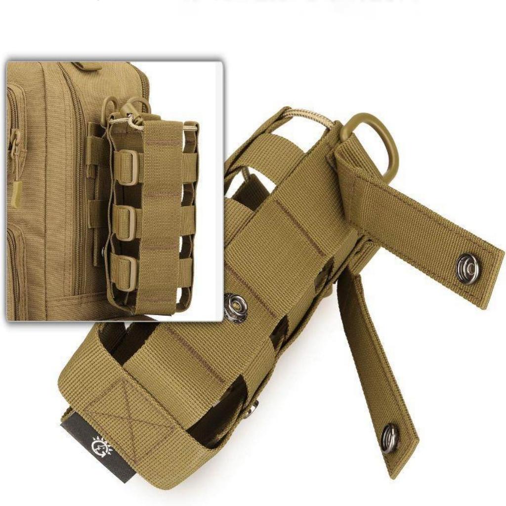 Tactical Molle Water Bottle Bag Outdoor Camping Hiking String Holder Multifunction Bottle Storage Pouch Pocket