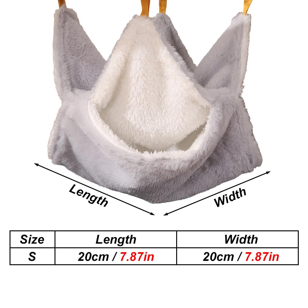 

1PC Cozy Hammock Pets Soft Warm Sleeping Hanging Bed Fleece Nest for Pet Small Animal Bird Hamster Squirrel Plush Cage Accessory