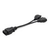 OBD2 16 Pin Cable Extension 30CM Male To Dual Female Y Splitter OBD 16Pin Cable 1-2 OBD Connector Adapter