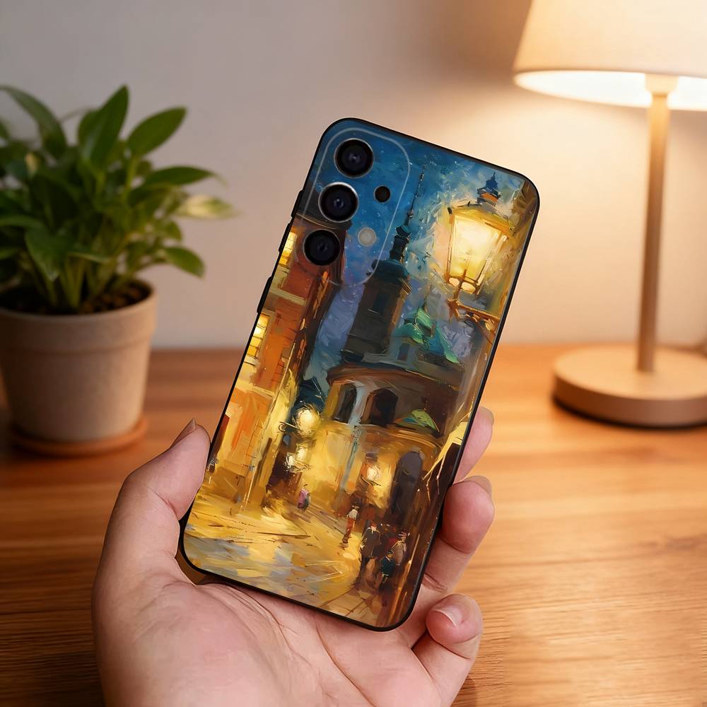 

Autumn Retro Oil Painting Phone Case For Samsung S26,S25,S24,S21,S22,S23,S30,Ultra,S20,Plus,Fe,Lite,5G Black Cover Samsung S205G
