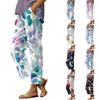 Women Casual Drawstring Waist Pants with Elastic Waistband and Side Pockets Loose Fit Lightweight Printed Trousers for Everyday Wear