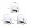 Bathroom Towel Clothes Hanger Metal Set Silver 3 Pcs