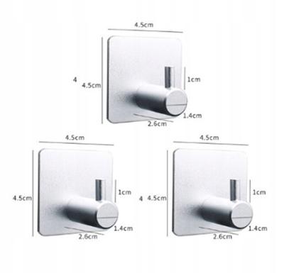 Colgador Metálico para Toallas y Ropa de Baño Set Plata 3 Piezas