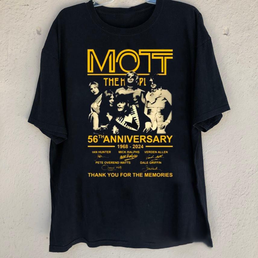 Mott The Hoople 56th Anniversary 19682024 Thank You For The Memories Tshirt Unisex T-Shirt S