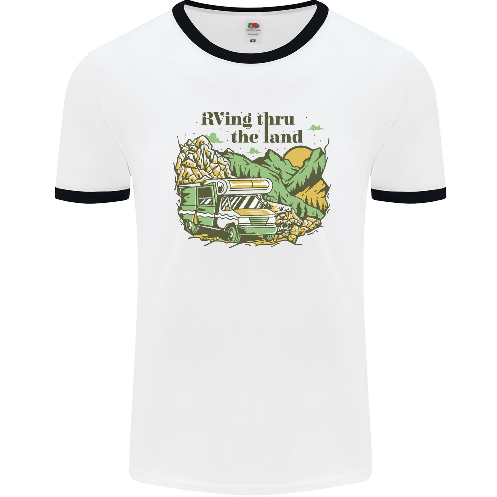 26 RVing Thru the Land RV Motorhome Camping Mens Ringer T-Shirt Unisex T-Shirt XXXXL