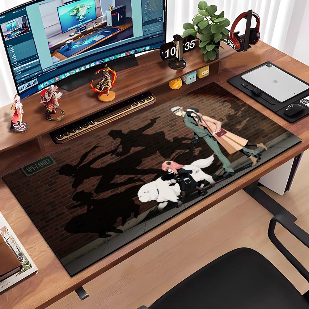 Kawaii S-spy X FamilyKawaii S-spy X Family Mouse Pad Large Anti-Slip Rubber Gaming MousePad Durable Desk Pad Thick Seam Edge Sui