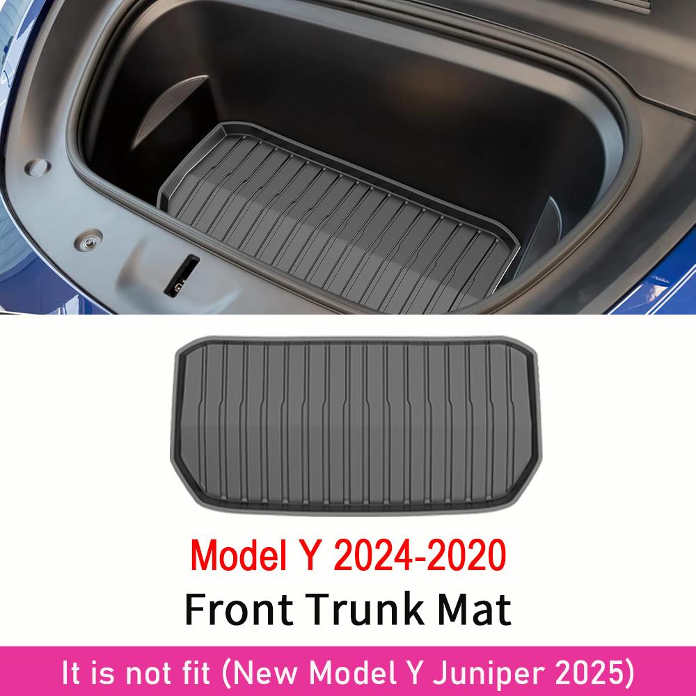 USVOTOV Trunk Mats For Tesla New Model Y Launch 2021-2025 Model 3 Highland Cargo Liner Front Back Sill Guard Anti-Kick Accessory