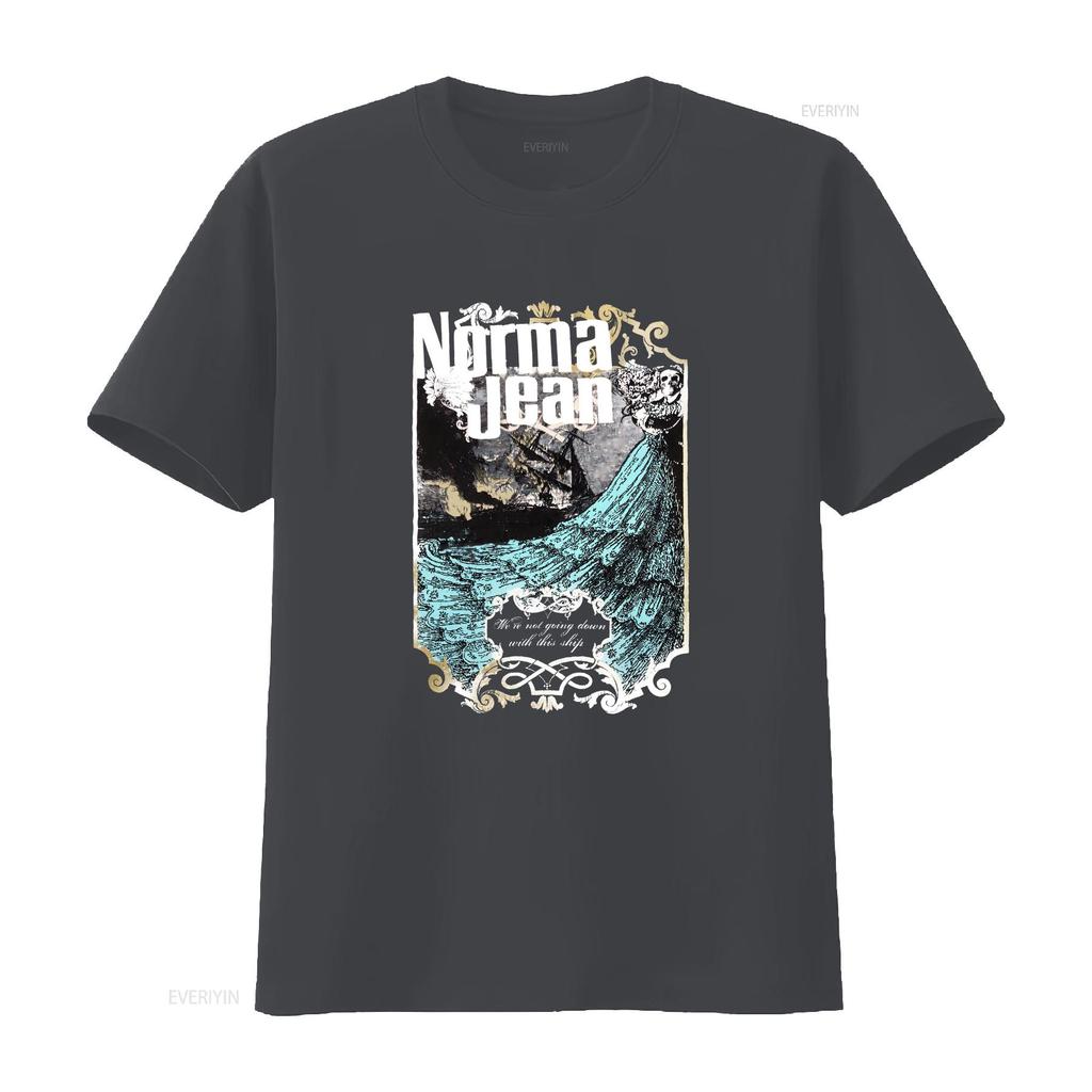 Remake Norma Jean band tee we re not going down with this ship TE6138 vintage Washed Unisex Breathable Stretched
