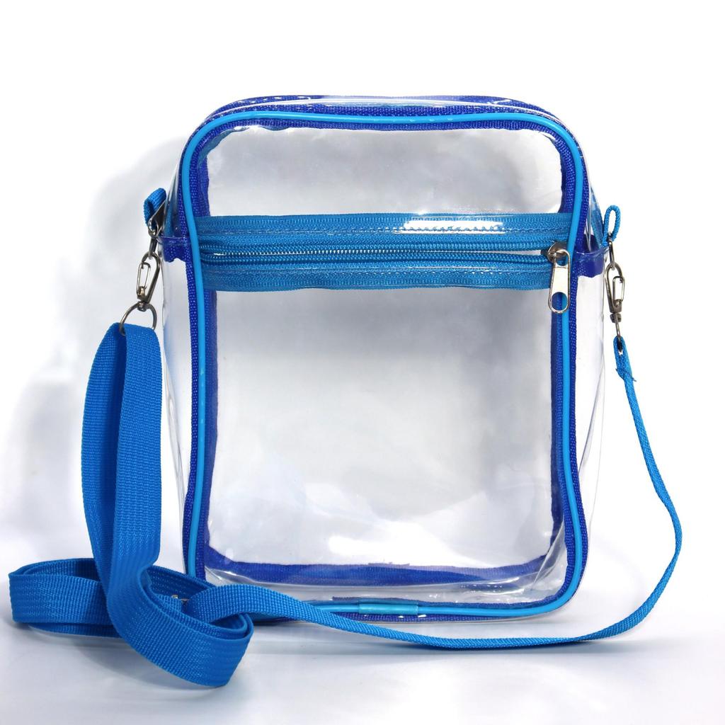 Przezroczysta kosmetyczka podróżna z PVC z odpinanym paskiem na ramię - Przenośna, wodoodporna, torba do przechowywania crossbody na wyjścia