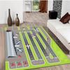 Airport Runway Airplane Print Non-slip Play Rug Interactive Educational Floor Mat for Bedroom Playroom Decor