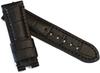 King Panerai Compatible Watch Strap with Embossed Crocodile Black with Matching Stitching [Import Original] D-Buckle, Leather, 22/20mm,