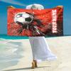 1PC Custom Name Soccer Art Beach Towel Highly Absorbent And Sand-Resistant Towel for Swimming, Pool, Yoga, And Travel Lightweight