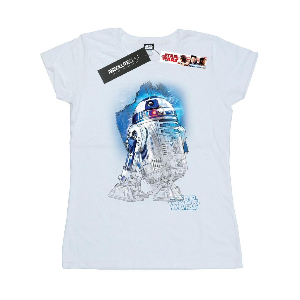 Star Wars Womens/Ladies The Last Jedi R2-D2 Brushed Cotton T-Shirt