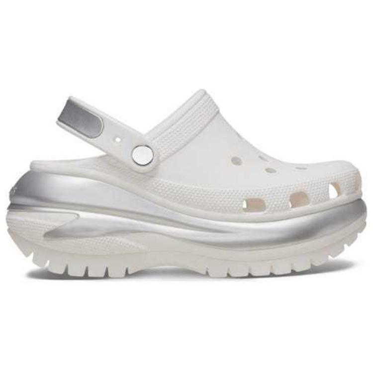 Crocs Comfortable Versatile Clogs Unisex Footwear White Silver 210368-138