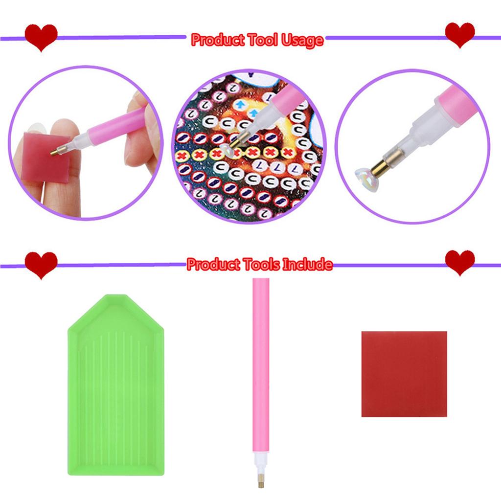 2D Flat DIY Animal Girl Acrylic Diamond Painting Desktop Ornaments Kit Special Shaped for Adults Home Office Decor Crafts Gift