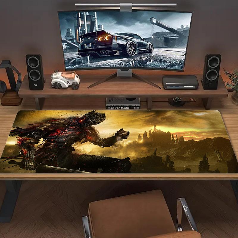 DARK SOULS Color Mouse Pad Large Gaming Table Cushion Non-slip Laptop Tablet Big Mousepad XXL Mat Mini PC Playmat With Lock edge