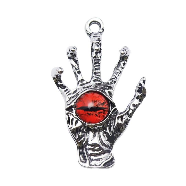 Dark Personality Demon Eye Claw Pendant Necklace for Men - Hip Hop Trendy Sweater Chain
