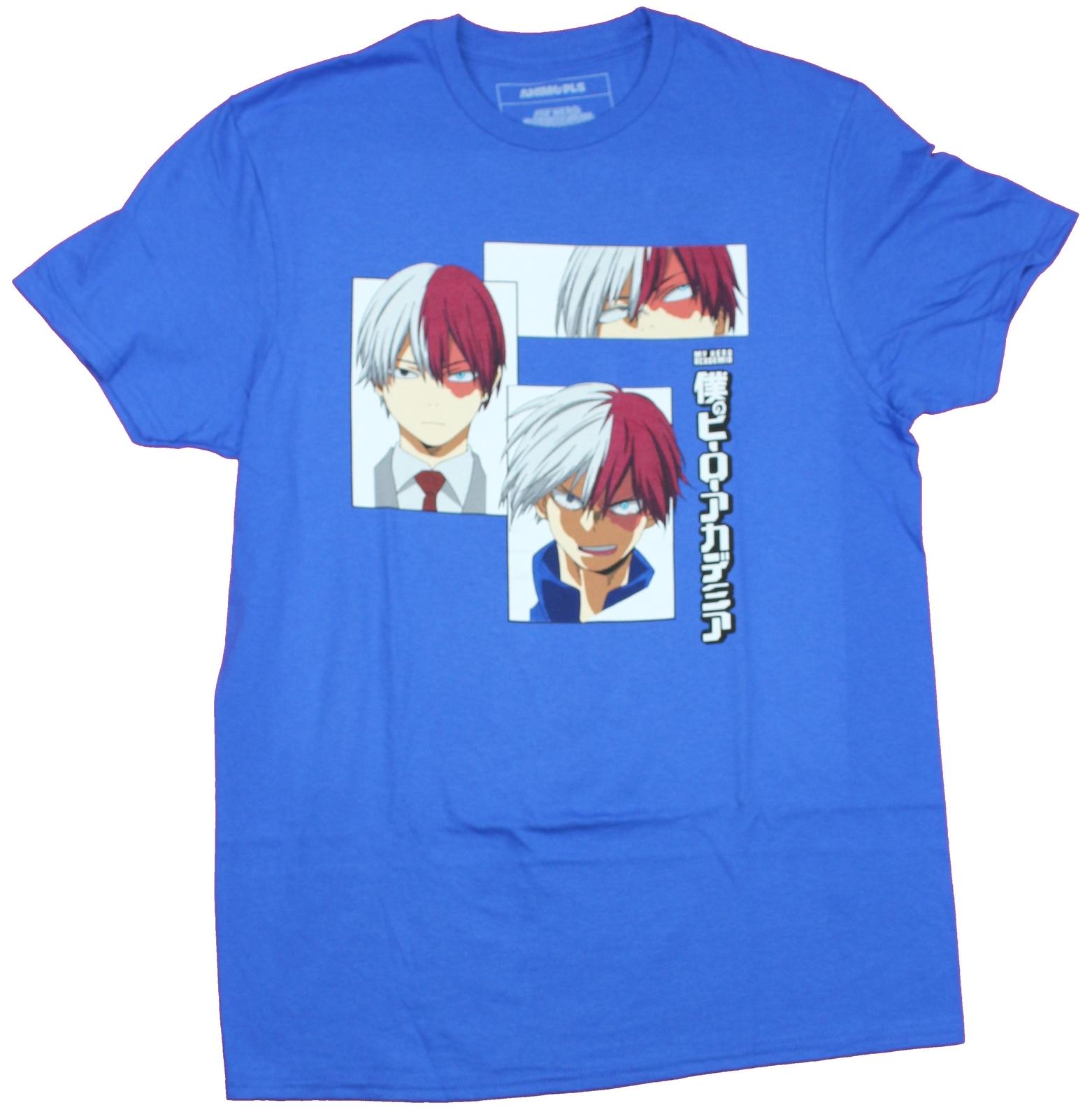My Hero Academia Mens T-Shirt - Todoroki Multi Face Boxes M