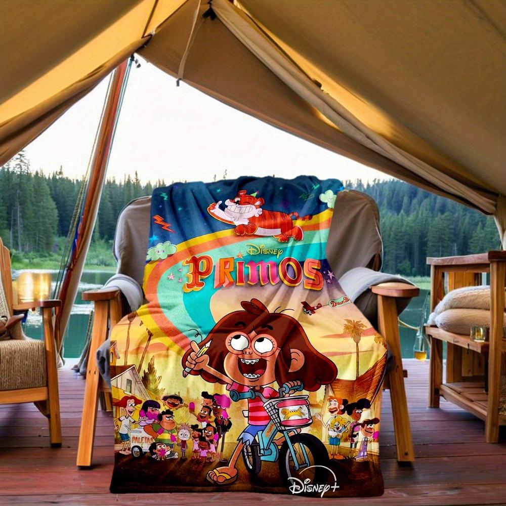 1pc, Disney Primos Blanket Cartoon Characters Throw Blanket Soft Bedding Decorative Blankets for Couch Sofa