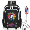 Football Star Printed Schoolbag Backpack Usb Charging Student Backpack Computer Bag