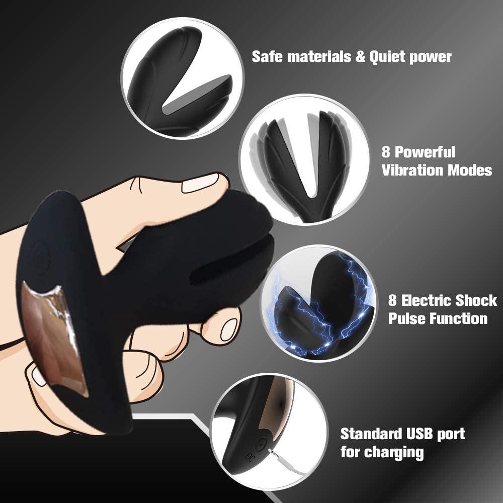 Electric Shock Pulse Anal Vibrators Vibration Expander Plug Prostate Massager for Men Women G-spot Vibrator Sex Toy Couples