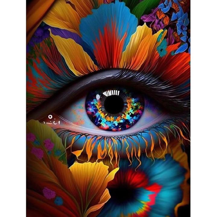 CoHraeu Eye Diamond Painting Kits for Adults-Diamond Art Kits for Eyes,Flower Eyes Gem Art Kits for Adults for Gift Home Wall Decor 8x12 inch