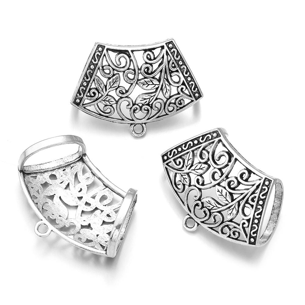 5pcs/lot Antique Silver Color Hollow Pendant Charm For Jewelry Making DIY Necklace Bracelets Bag Clothing Charm Accessories