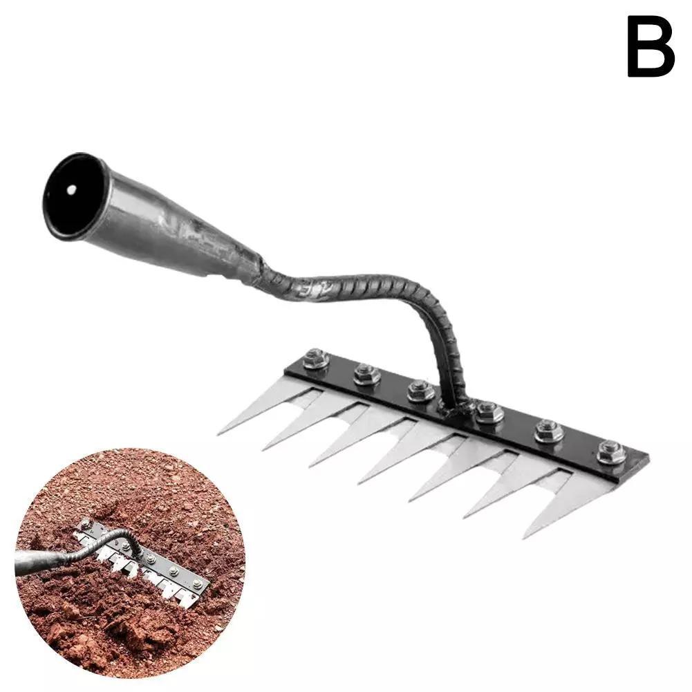 6/7/8 Dişli Karbon Çelik Bahçe Yabani Ot Tırmığı, Bahçe Tırmıkları Metal Ağır Hizmet Tipi O2 KTY