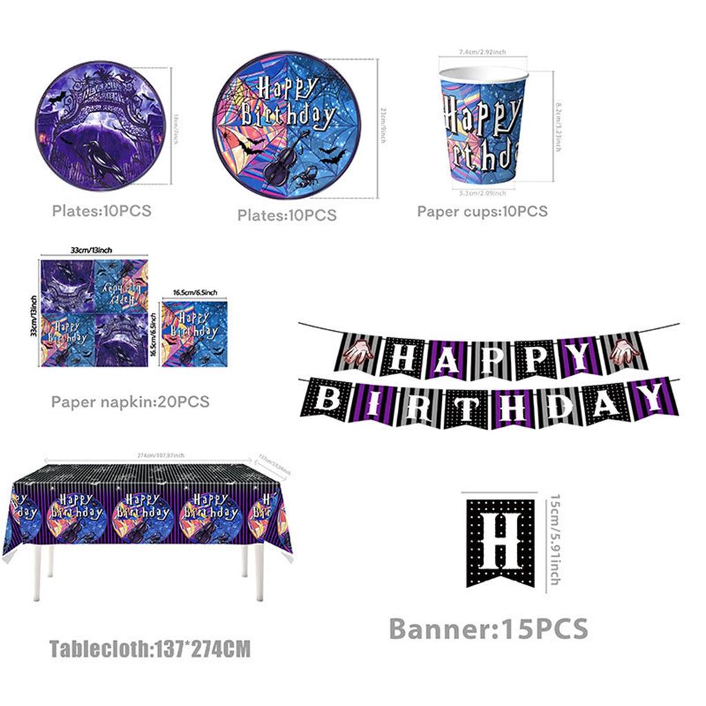 Theme Birthday Party Decoration Set, First Birthday Party Atmosphere Props, Paper Plate Pull Flag Hanging Decoration Tableware Decoration