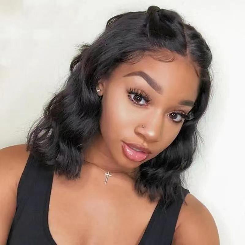 Women's Short Curly Wig - High-Temp Silk Fiber, Small Wave Style