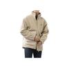 adidas Turn-Down Collar Letter Print Pocket Long Sleeve Jacket Unisex Outerwear Beige IK7342