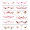 12Pcs/set Christmas Temporary Tattoo Stickers Festive Face Makeup Decals Perfect for Women&Girls Christmas Parties Celebrations