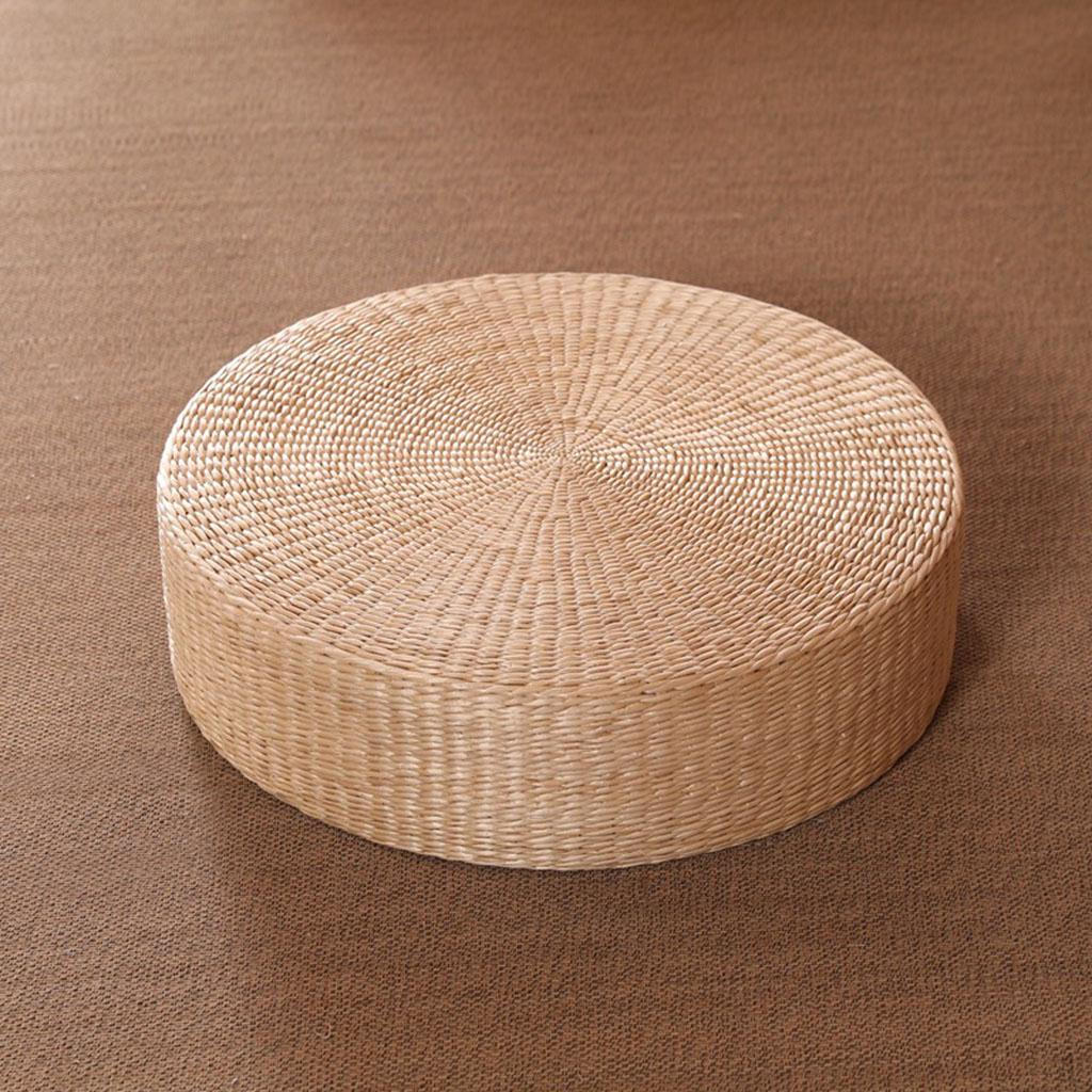 Japanese Cushion Straw Flat Seat Yoga Futon Pillow Living Room