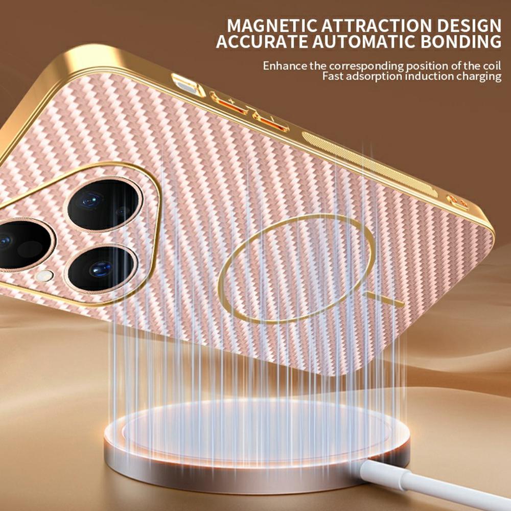 For Huawei Pura 80 Phone Case Carbon Fiber Textured Electroplated TPU Back Cover