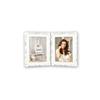 White Double Wooden Photo Frame