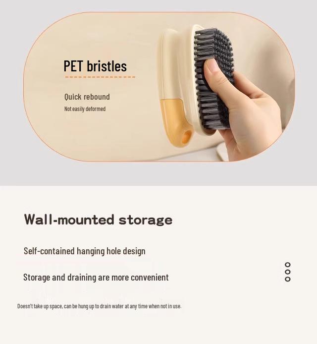 Soft Bristle Shoe Brush Set: Gentle Cleaning for Household Laundry & Shoes with Long Handle