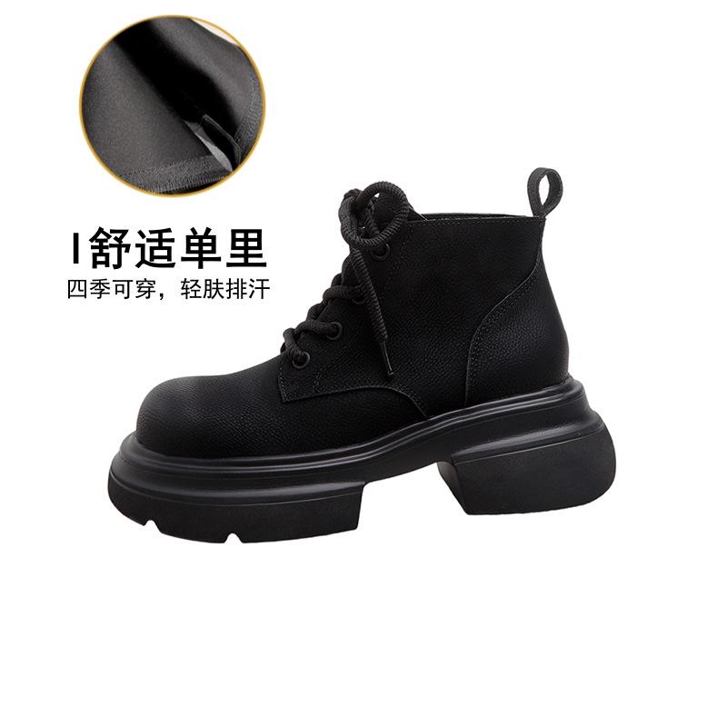 

Huizhou Martin boots autumn and winter popular boots women s leather versatile platform short boots Chelsea knight boots big yellow boots 33