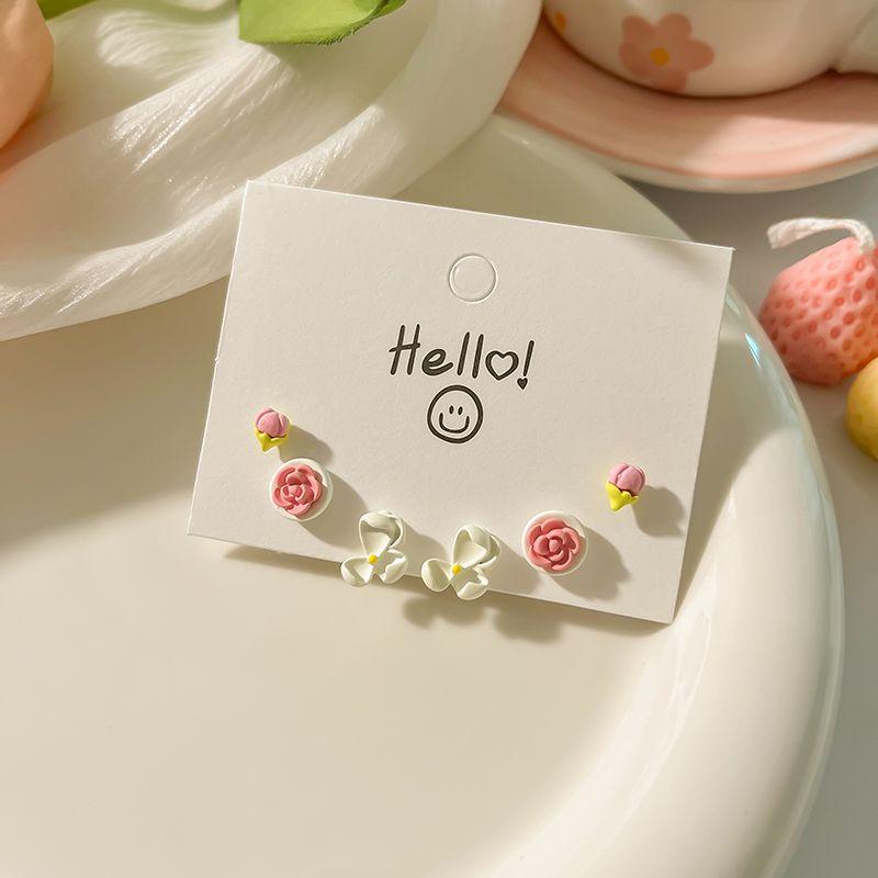 

Серьги-пусеты из стерлингового серебра 925 пробы, женские, летние, розовые, дофаминовые серьги, студенческие, для вечеринки, минималистичные, милые, в диком сладком стиле [6-Piece Set] Maca powder (S925 tremella needle)