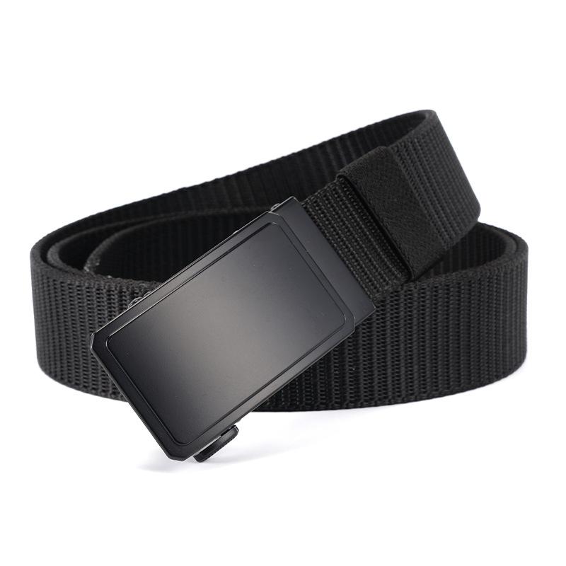 Men's New Belt Automatic Buckle Durable Nylon Braided Belt Belt Middle Aged and Young Outdoor Trousers