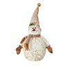 Tecido Peludo Longo Estampado Chapéu Pontudo Chapéu Redondo Boneco de Neve