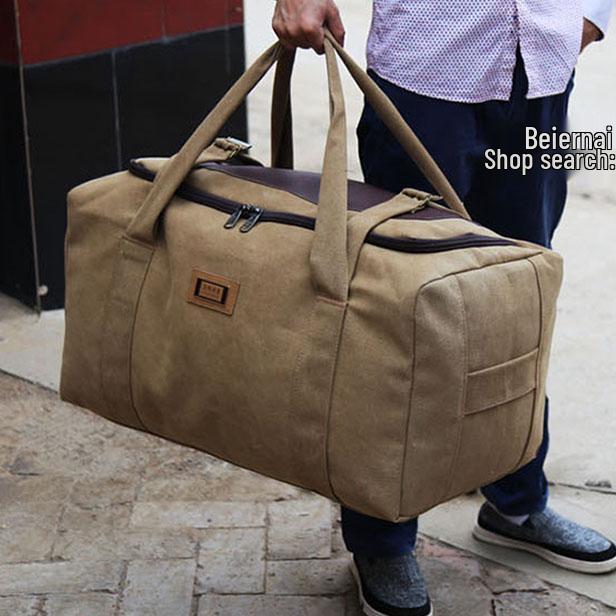 Stor Kanvas Resväska för Män & Kvinnor: Perfekt för resor, flytt, packning eller graviditetsbehov