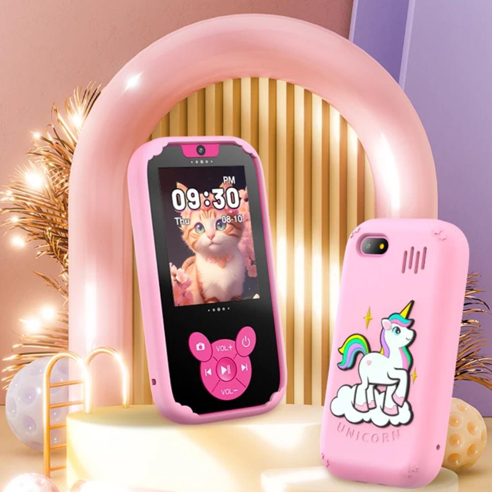 Kinder-Smartphone, Lernspielzeug, Dual-Kamera, Musik-Player, Baby-Telefon mit 8G Memro, Spiel, Lernen für 3-12-Jährige, Geburtstagsgeschenke